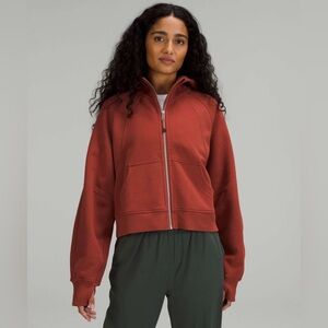 Lululemon Scuba Oversized Full Zip Cayenne red orange color hoodie